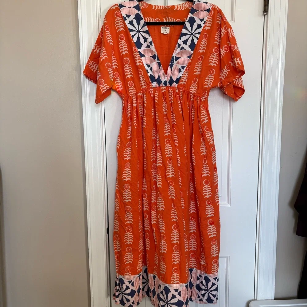 Marea by Liz Joy Milla Caftan Cover-Up Beach Dress - XS - Picture 4 of 9
